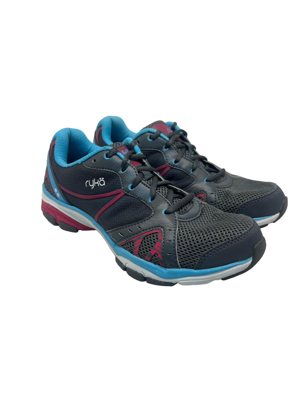 Ryka Women’s Vida RZX Athletic Training Sneakers Grey/Blue/Pink Size 8M